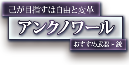 己が目指すは自由と変革　アンクノワール　おすすめ武器＊銃